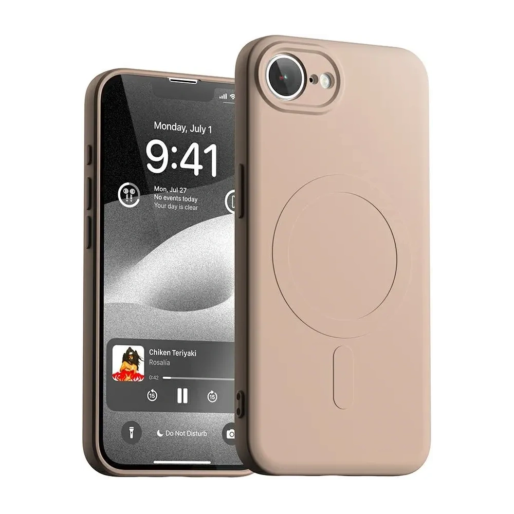 Etui Mercury Semi-Silicone MagSafe do Apple iPhone 16e różowo-piaskowy