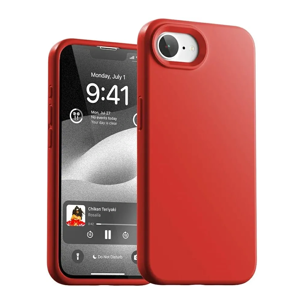 Etui Mercury Silicone do Apple iPhone 16e czerwony