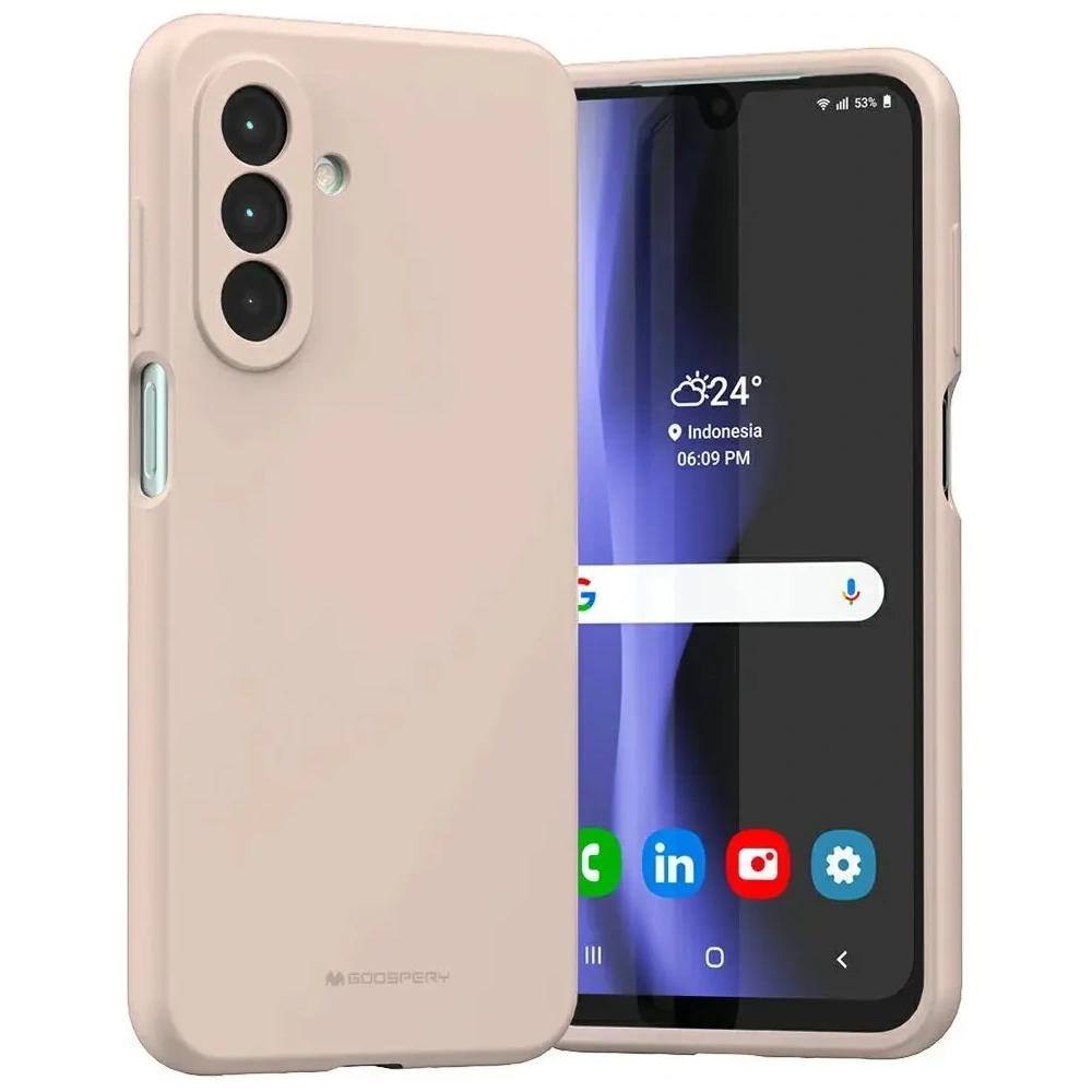 Etui Mercury Silicone do Samsung Galaxy A26 różowo-piaskowy