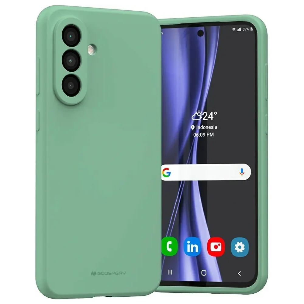 Etui Mercury Silicone do Samsung Galaxy A36 zielony