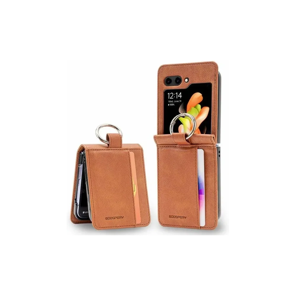 Etui Mercury Basic Diary do Samsung Galaxy Z Flip6 / 7 FE jasnobrązowy