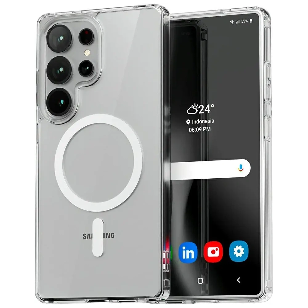 Etui Mercury MagSafe Jelhard do Samsung Galaxy S25 Ultra przezroczysty