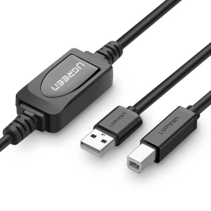 Kup Aktivní USB 2.0 A-B kabel UGREEN US122 pro tiskárnu, 10m (černý) - UGR407BLK - {ean13} - Sklep Home Screen
