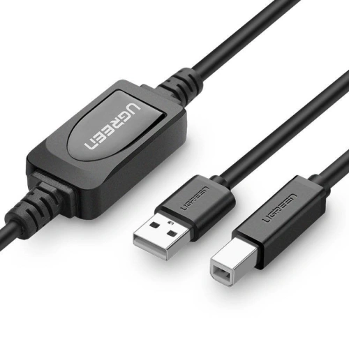 Kup Aktivní USB 2.0 A-B kabel UGREEN US122 pro tiskárnu, 10m (černý) - UGR407BLK - {ean13} - Sklep Home Screen