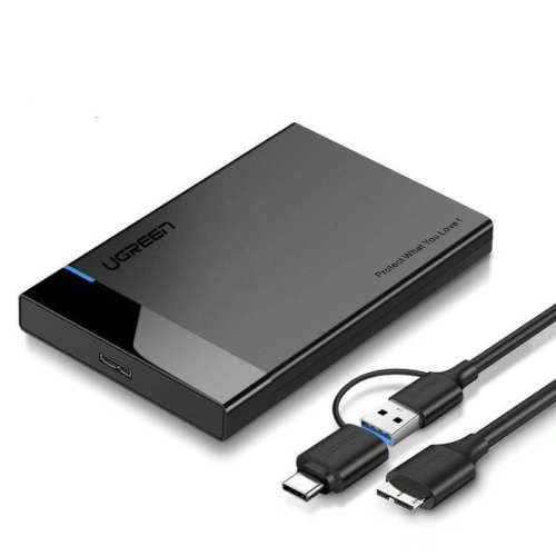 Kup UGREEN US221 2,5" HDD/SSD külső ház, SATA, USB 3.0 + USB-C micro USB 3.0-hoz - UGR409 - {ean13} - Sklep Home Screen