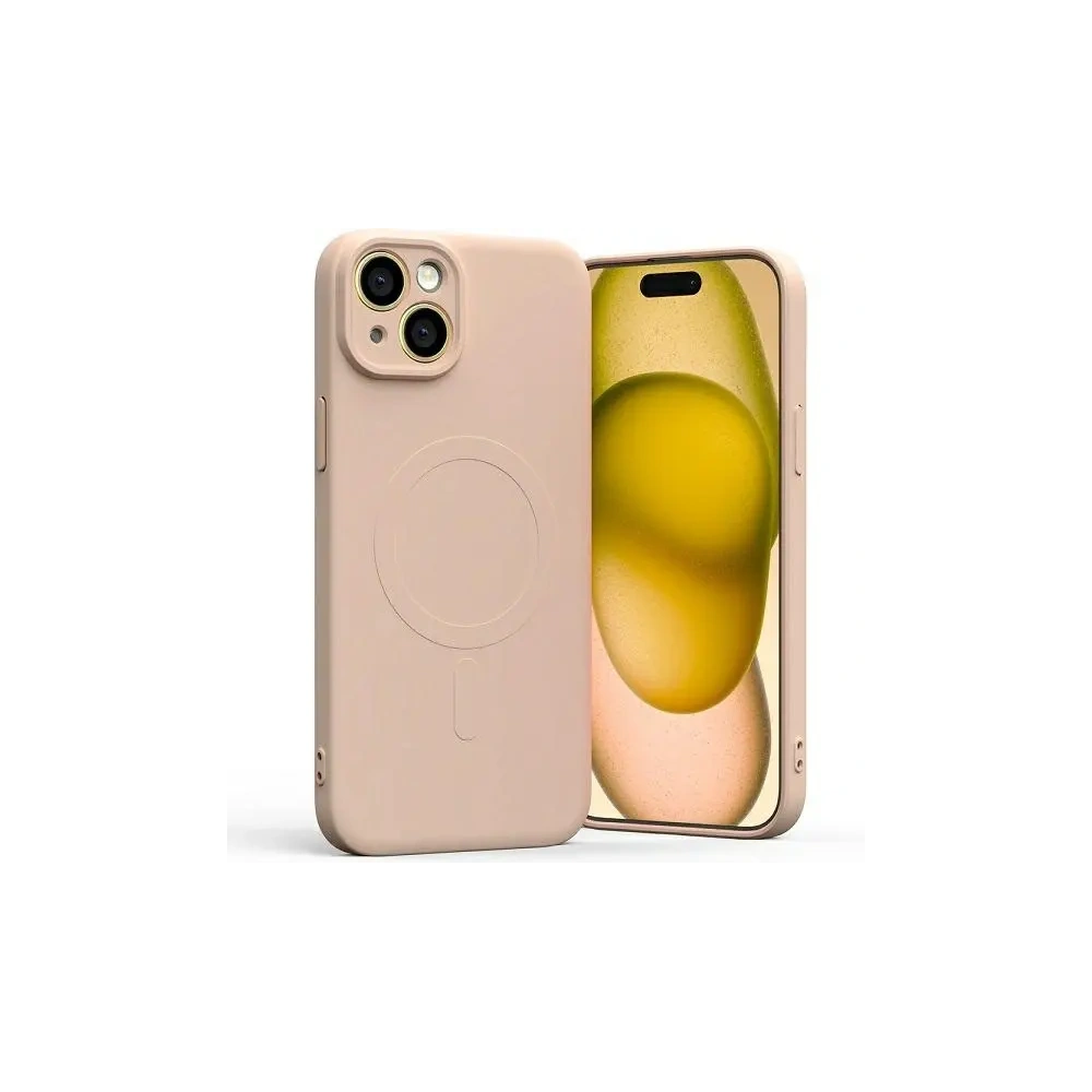 Etui Mercury MagSafe Semi-Silicone do Apple iPhone 15 Plus / 14 Plus różowo-piaskowy