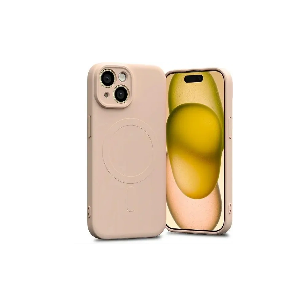 Etui Mercury MagSafe Semi-Silicone do Apple iPhone 15 różowo-piaskowy