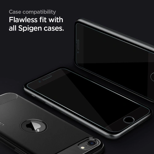 Kup Szkło hartowane Spigen GLAS.tR Slim Apple iPhone SE 2022/SE 2020/8/7 Black [2 PACK] - SPN1160BLK - {ean13} - Sklep Home Screen