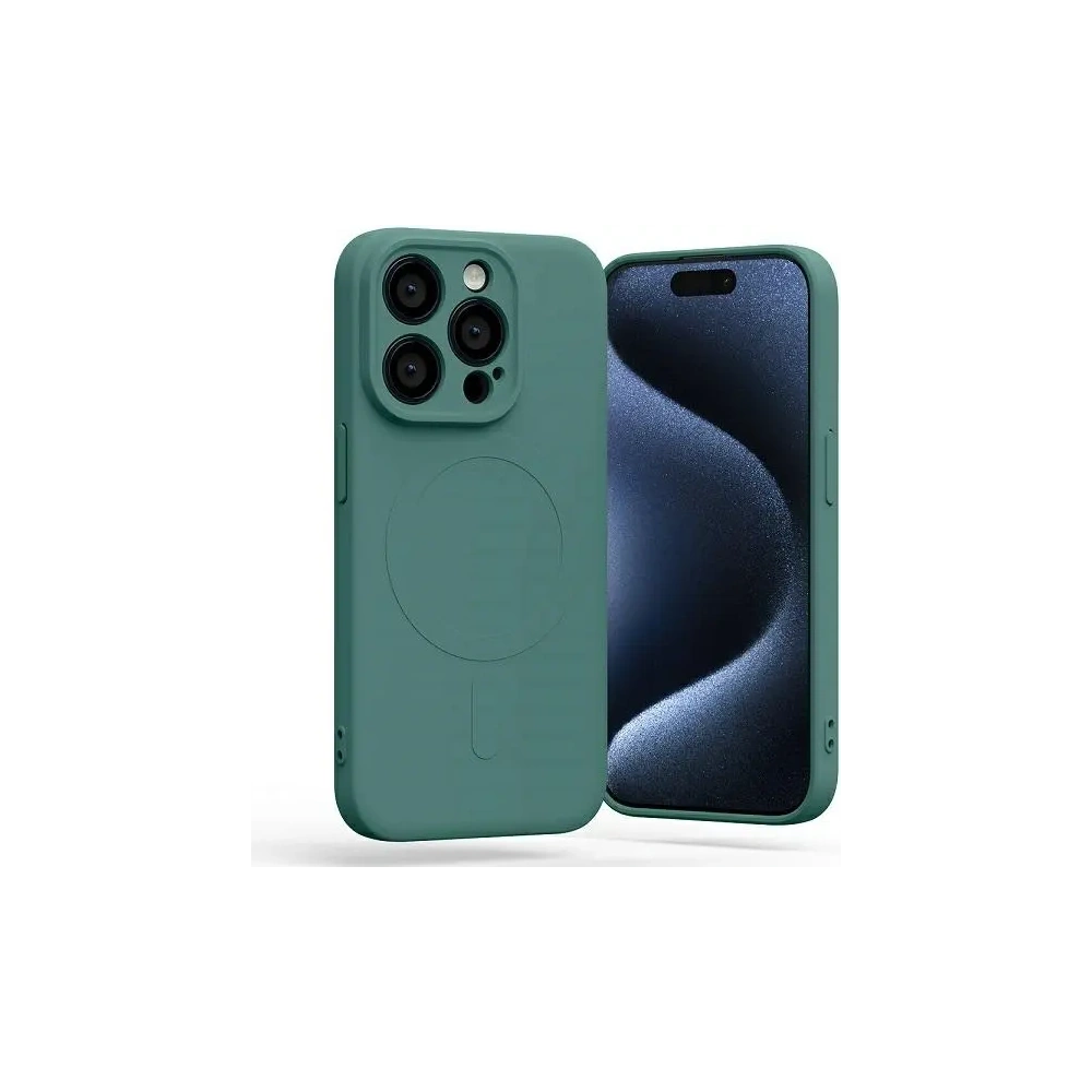 Etui Mercury MagSafe Semi-Silicone do Apple iPhone 15 Pro zielony