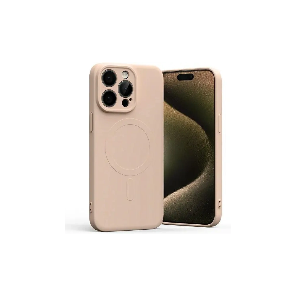 Etui Mercury MagSafe Semi-Silicone do Apple iPhone 15 Pro Max różowo-piaskowy