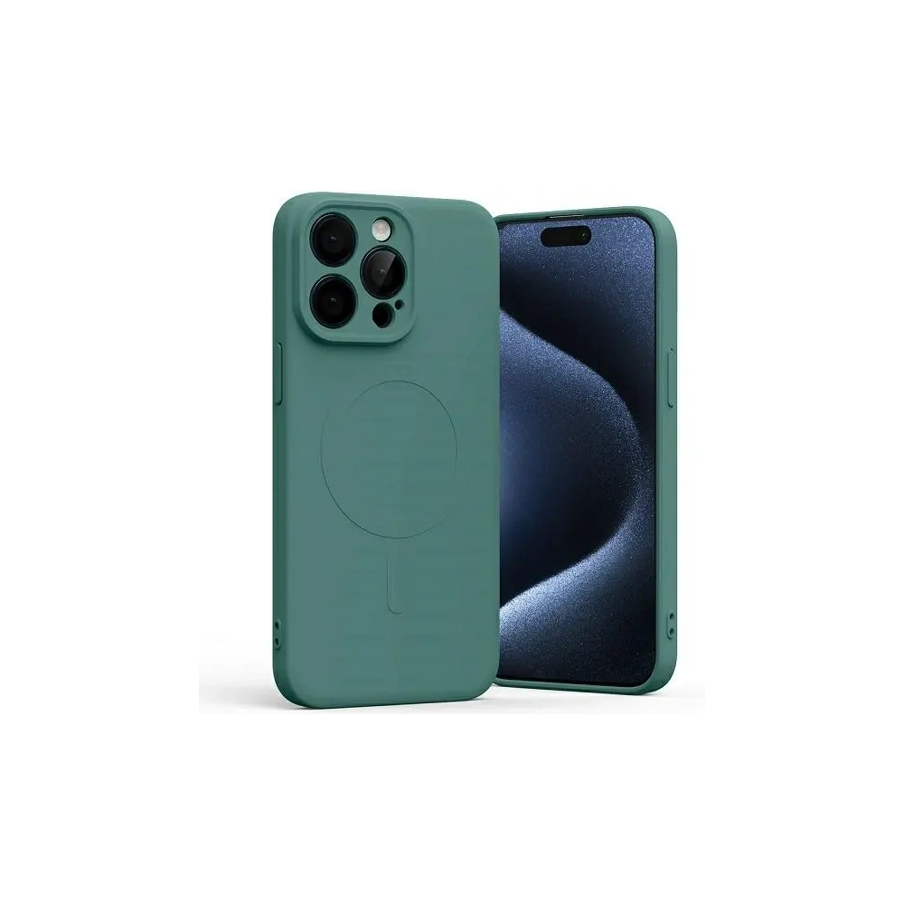 Etui Mercury MagSafe Semi-Silicone do Apple iPhone 15 Pro Max zielony