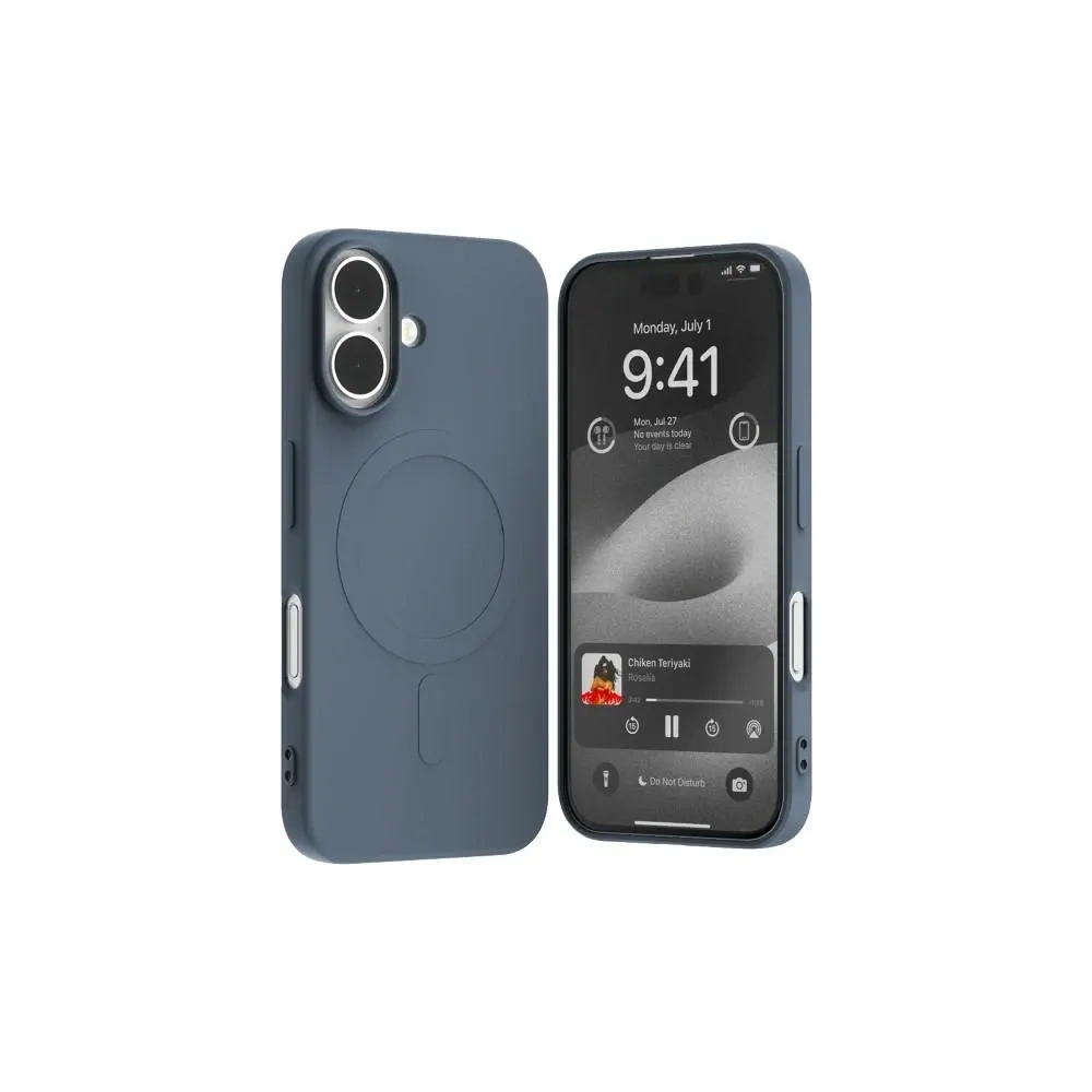 Etui Mercury MagSafe Semi-Silicone do Apple iPhone 16 granatowy