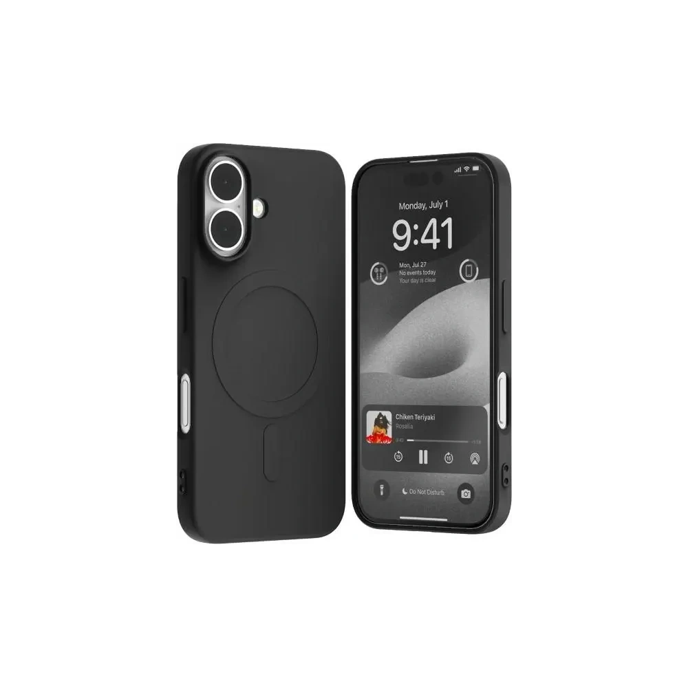 Etui Mercury MagSafe Semi-Silicone do Apple iPhone 16 czarny