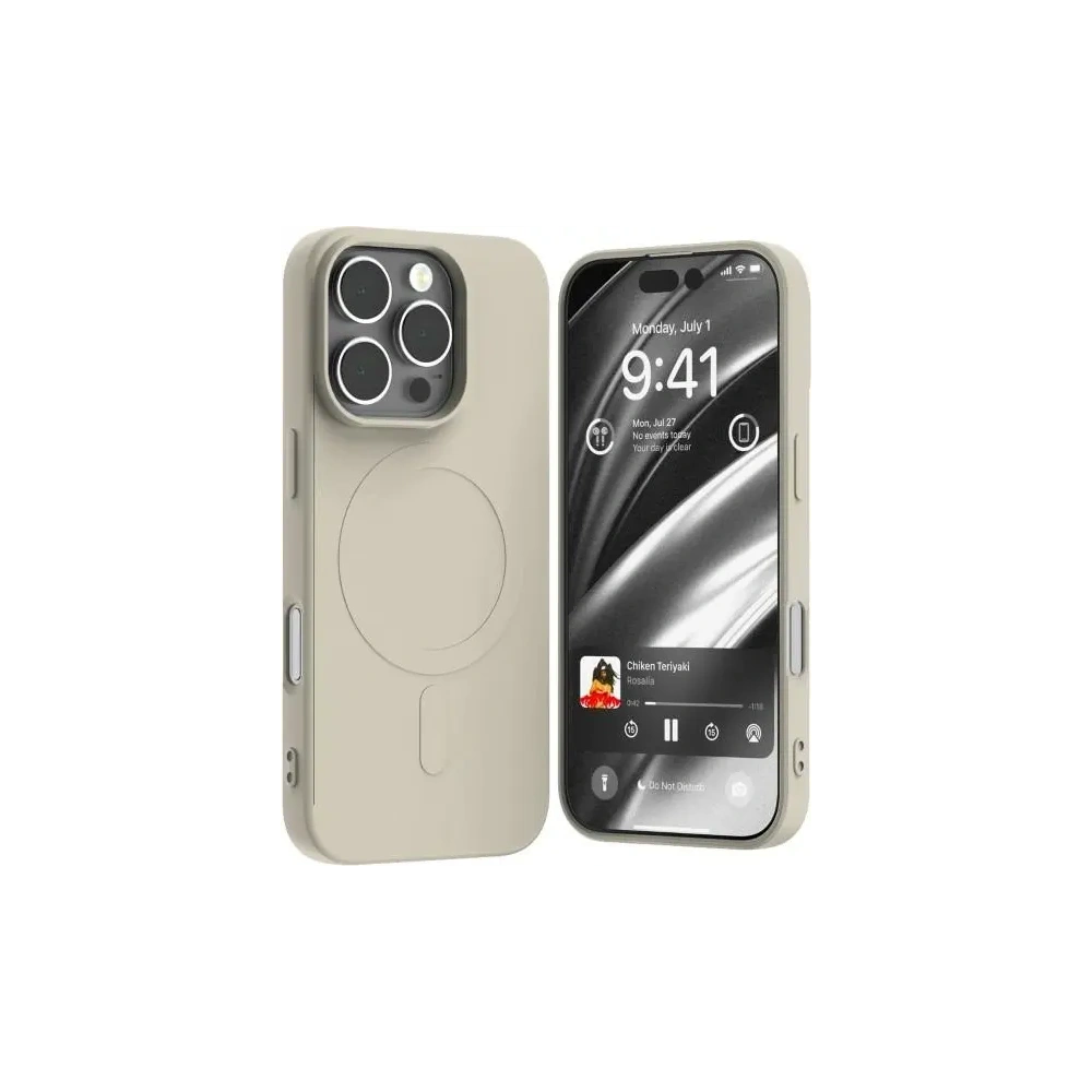 Etui Mercury MagSafe Semi-Silicone do Apple iPhone 16 Pro kamienny