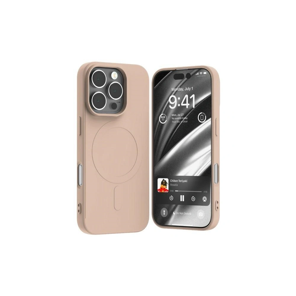 Etui Mercury MagSafe Semi-Silicone do Apple iPhone 16 Pro różowo-piaskowy