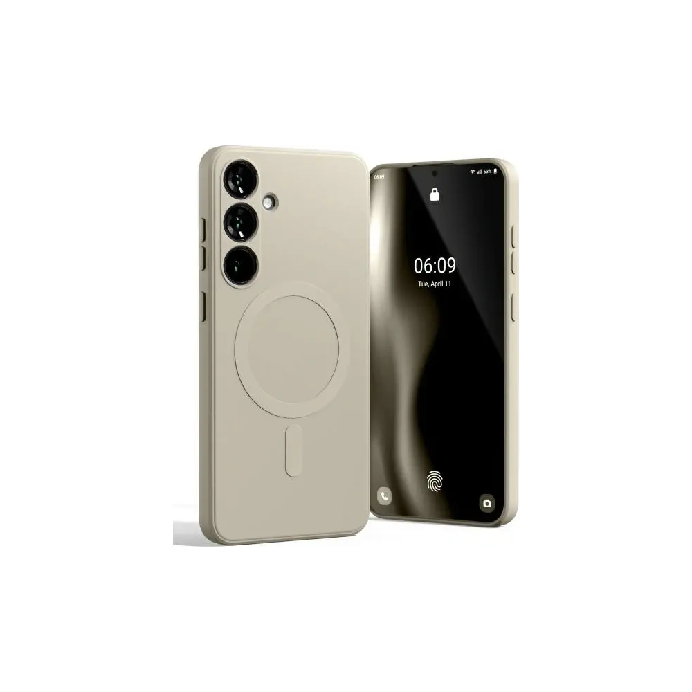 Etui Mercury MagSafe Semi-Silicone do Samsung Galaxy S24 FE kamienny