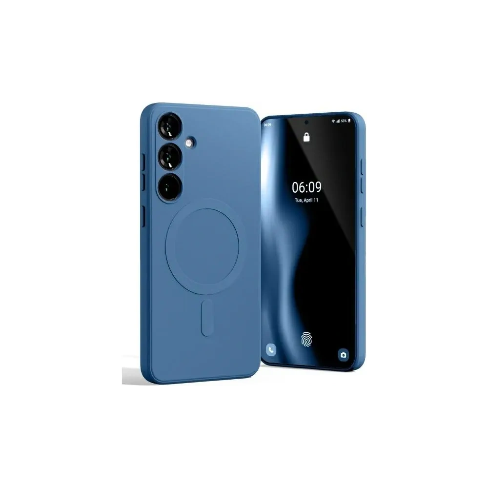 Etui Mercury MagSafe Semi-Silicone do Samsung Galaxy S24 FE niebieski