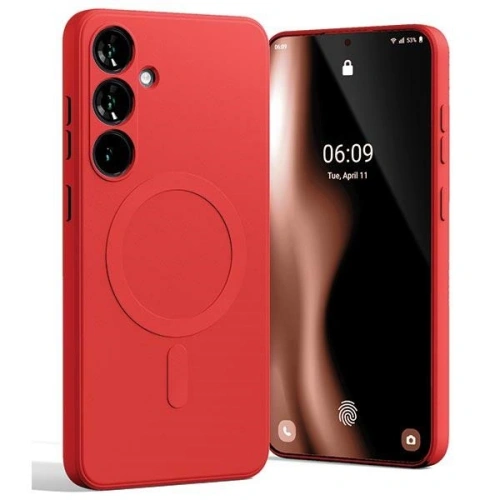 Buy Mercury MagSafe Semi-Silicone Case Samsung Galaxy S24+ Plus red - MCR259 - {ean13} - Home Screen Store Europe