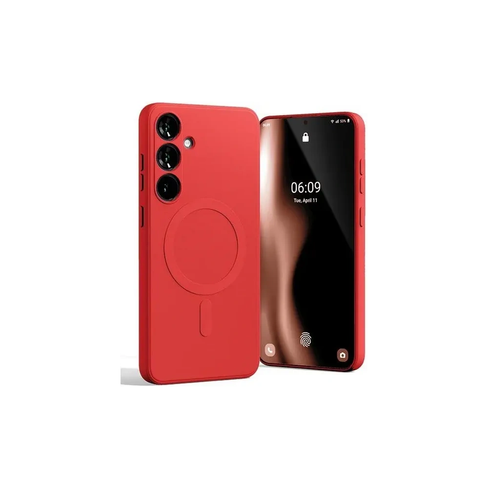 Etui Mercury MagSafe Semi-Silicone do Samsung Galaxy S24+ Plus czerwony