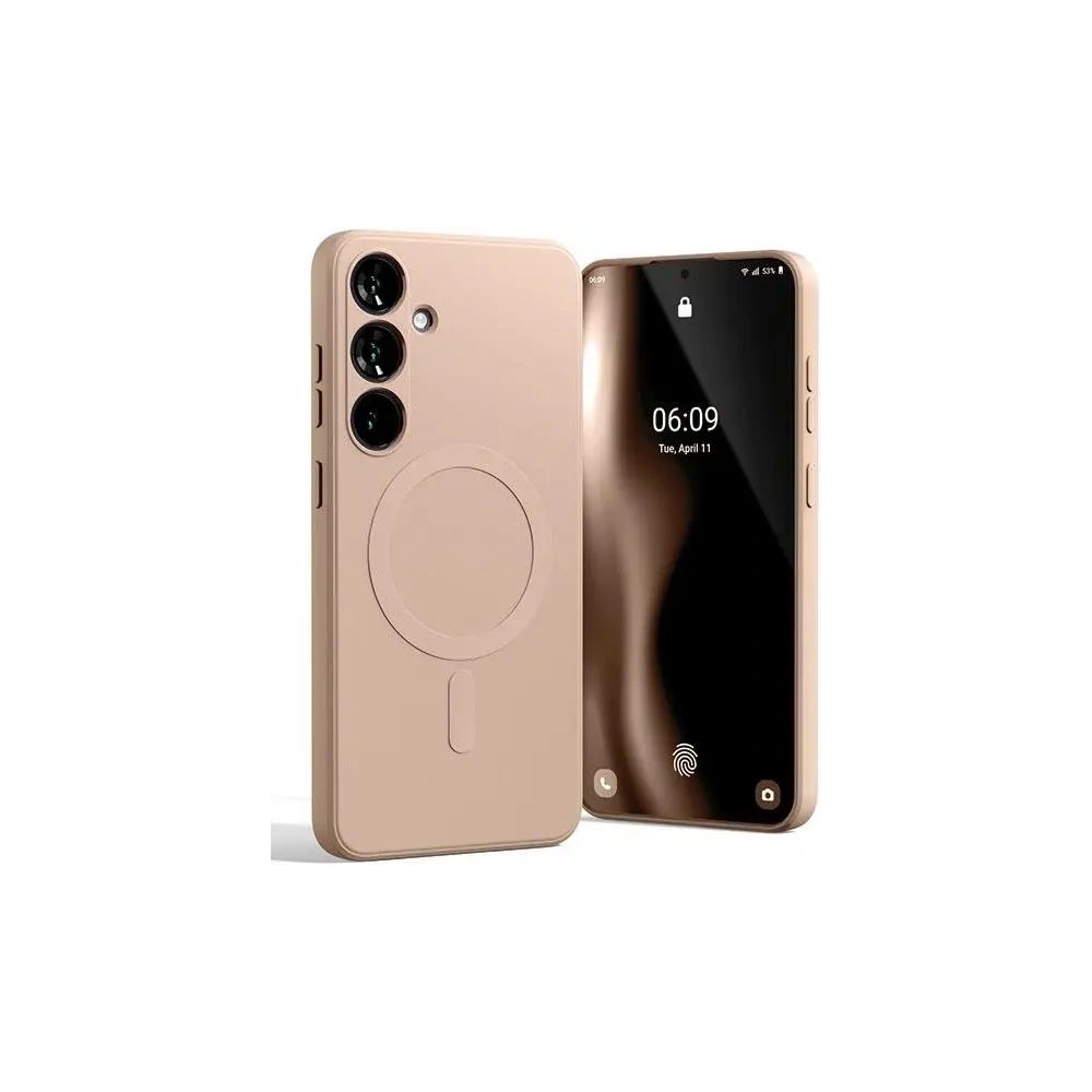 Etui Mercury MagSafe Semi-Silicone do Samsung Galaxy S24+ Plus różowo-piaskowy