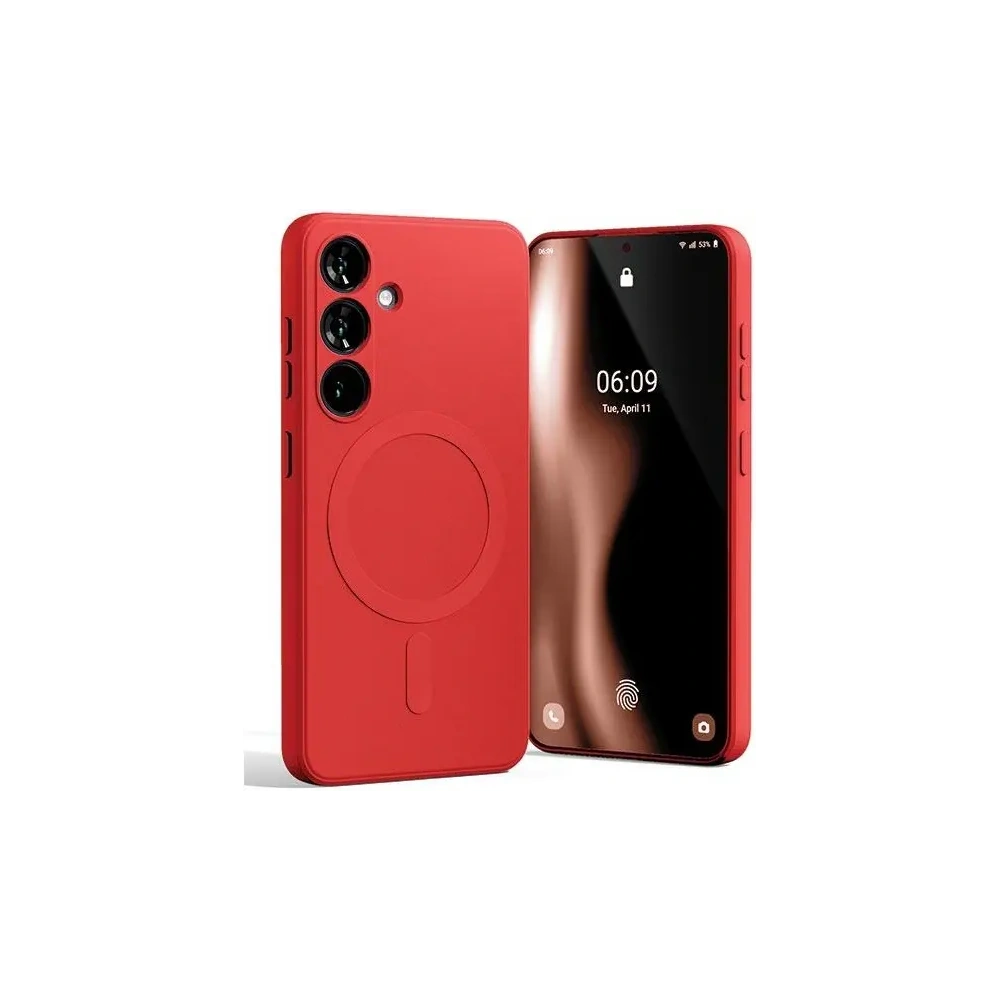 Etui Mercury MagSafe Semi-Silicone do Samsung Galaxy S24 czerwony
