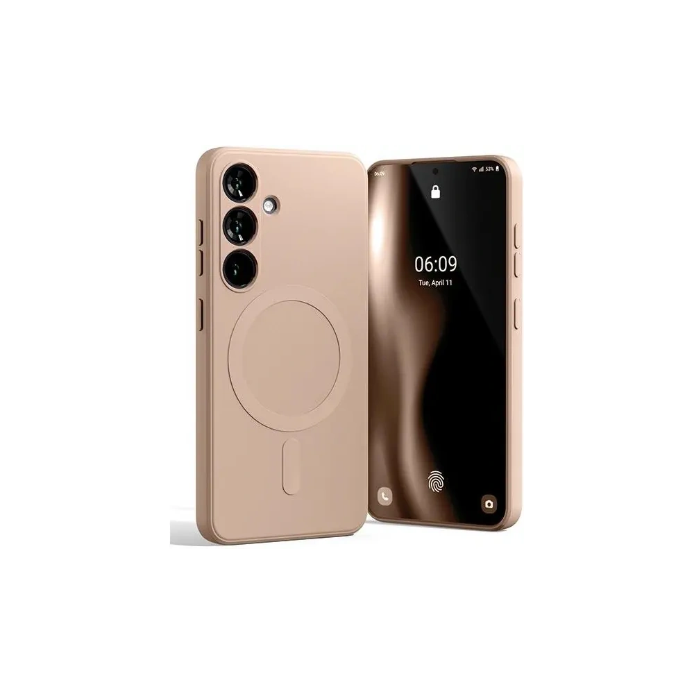 Etui Mercury MagSafe Semi-Silicone do Samsung Galaxy S24 różowo-piaskowy