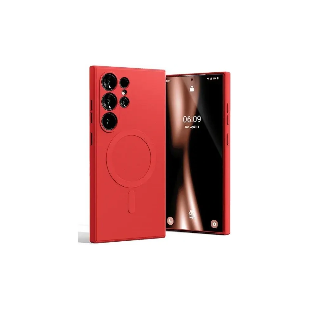 Etui Mercury MagSafe Semi-Silicone do Samsung Galaxy S24 Ultra czerwony