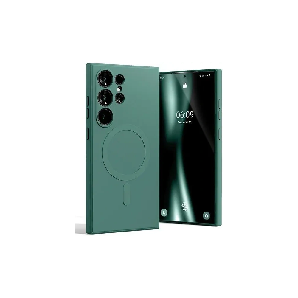 Etui Mercury MagSafe Semi-Silicone do Samsung Galaxy S24 Ultra zielony