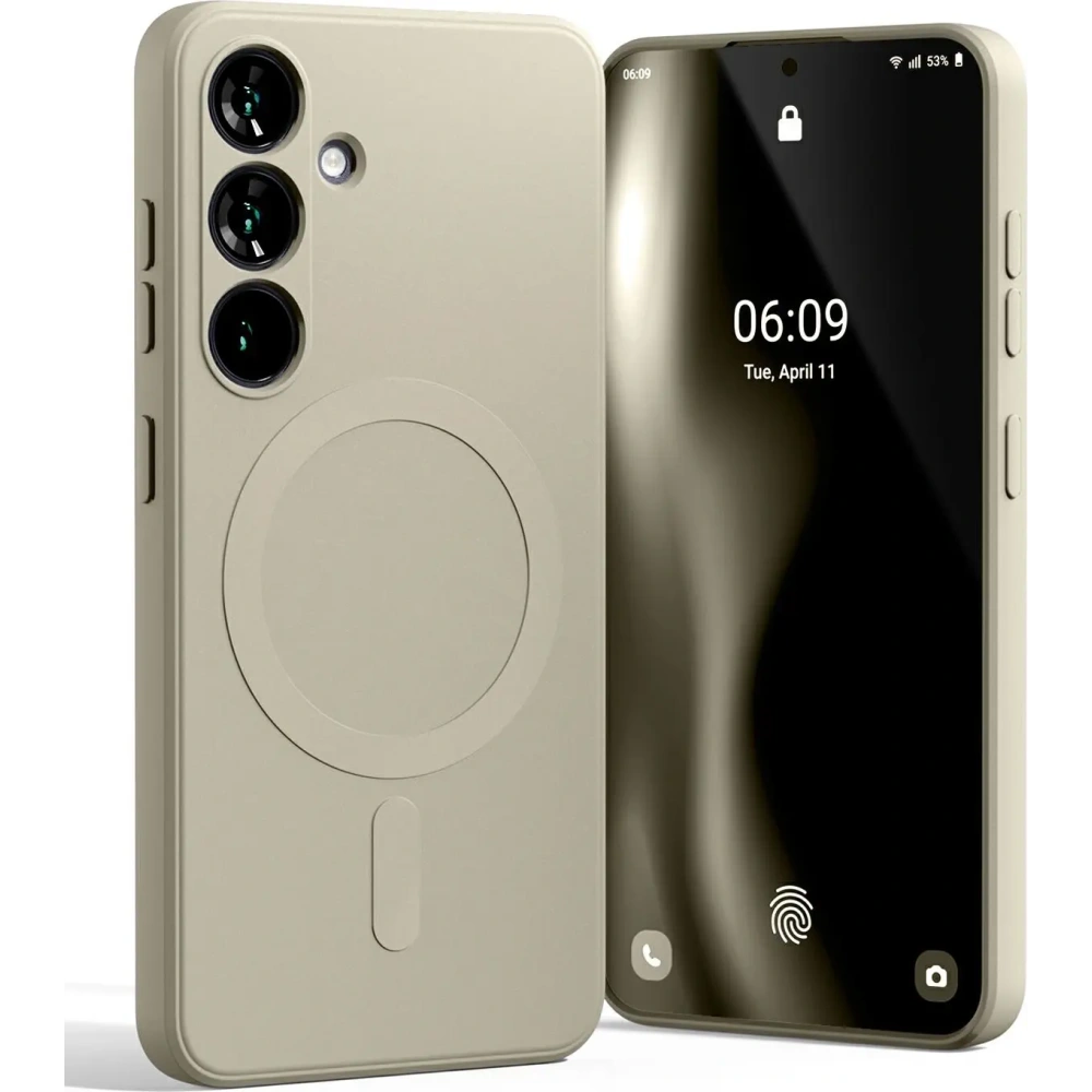 Etui Mercury MagSafe Semi-Silicone do Samsung Galaxy S25 kamienny