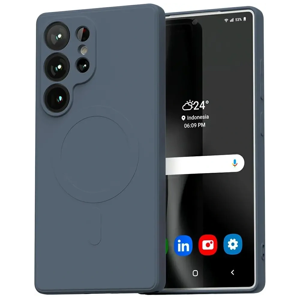 Etui Mercury MagSafe Semi-Silicone do Samsung Galaxy S25 Ultra granatowy