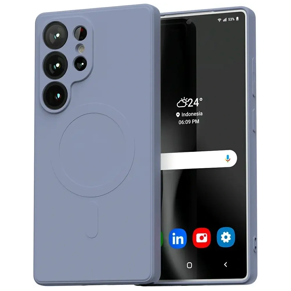 Etui Mercury MagSafe Semi-Silicone do Samsung Galaxy S25 Ultra lawenda