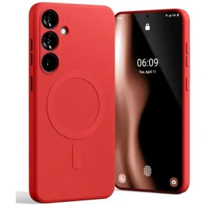 Buy Mercury MagSafe Semi-Silicone Case Samsung Galaxy S25+ Plus red - MCR298 - {ean13} - Home Screen Store Europe