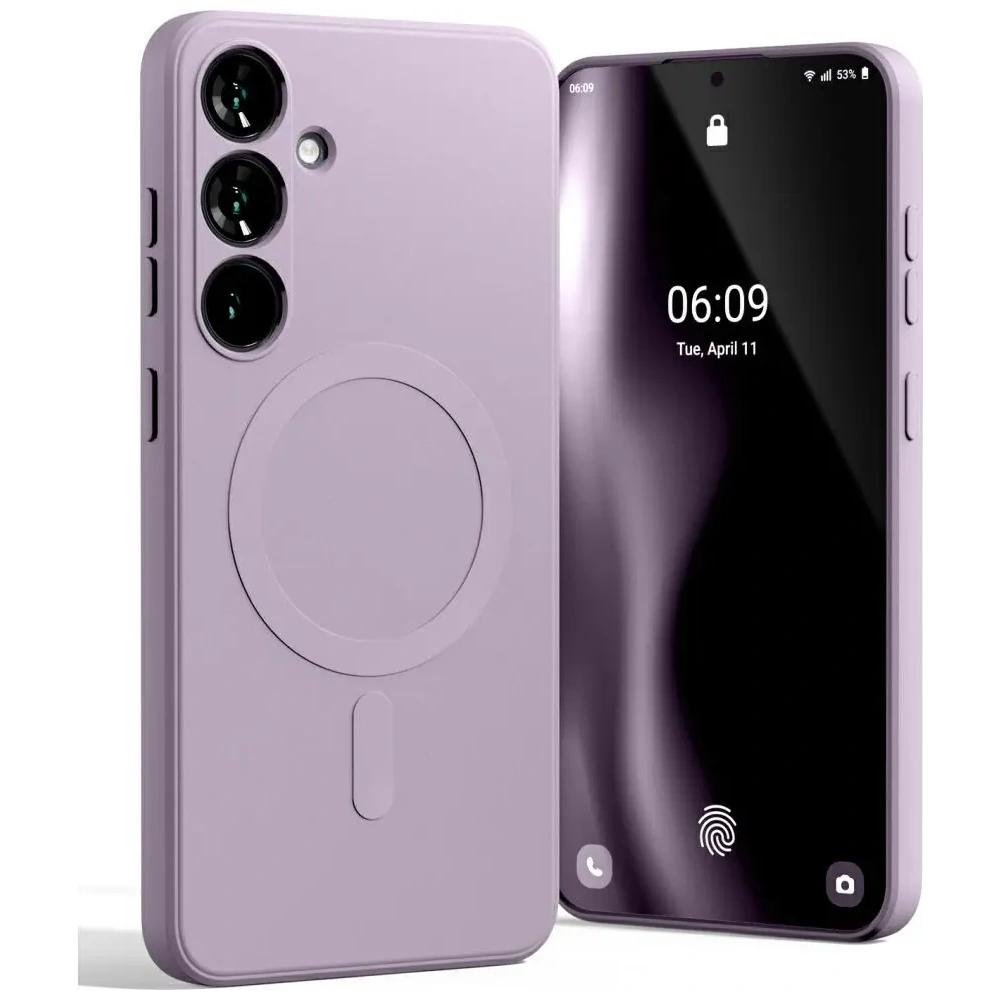 Etui Mercury MagSafe Semi-Silicone do Samsung Galaxy S25+ Plus liliowy fiolet