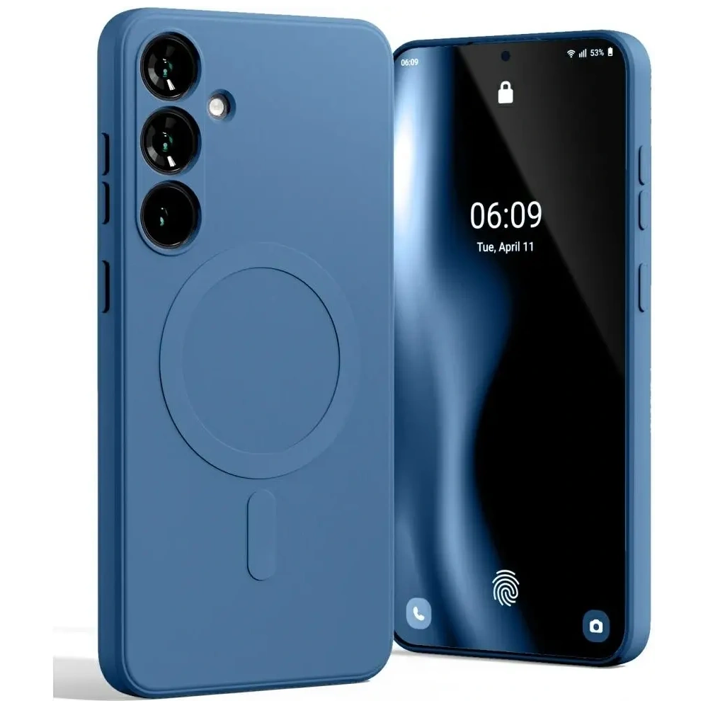 Etui Mercury MagSafe Semi-Silicone do Samsung Galaxy S25+ Plus niebieski