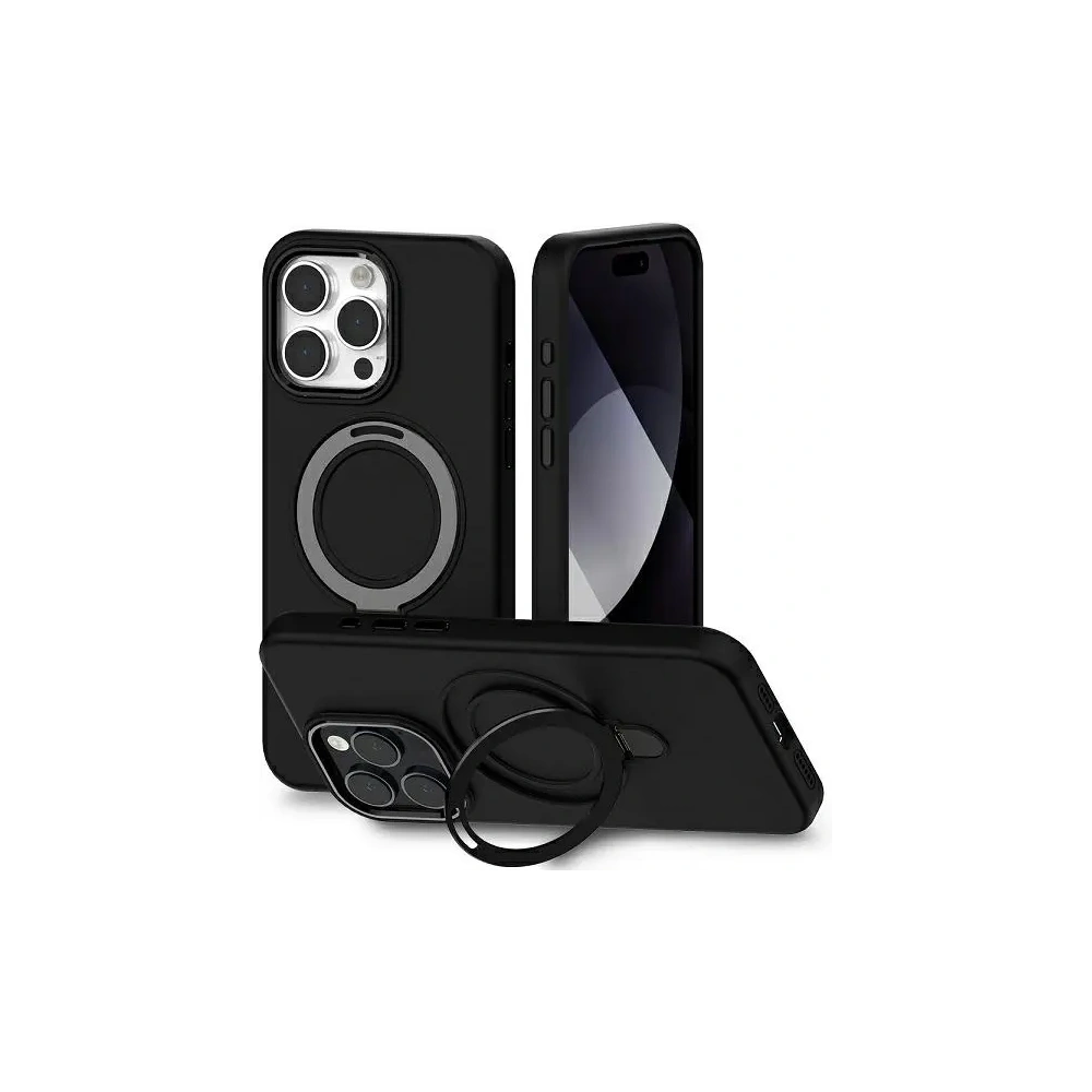 Etui Mercury MagSafe Stand Silicone do Apple iPhone 15 Plus czarny