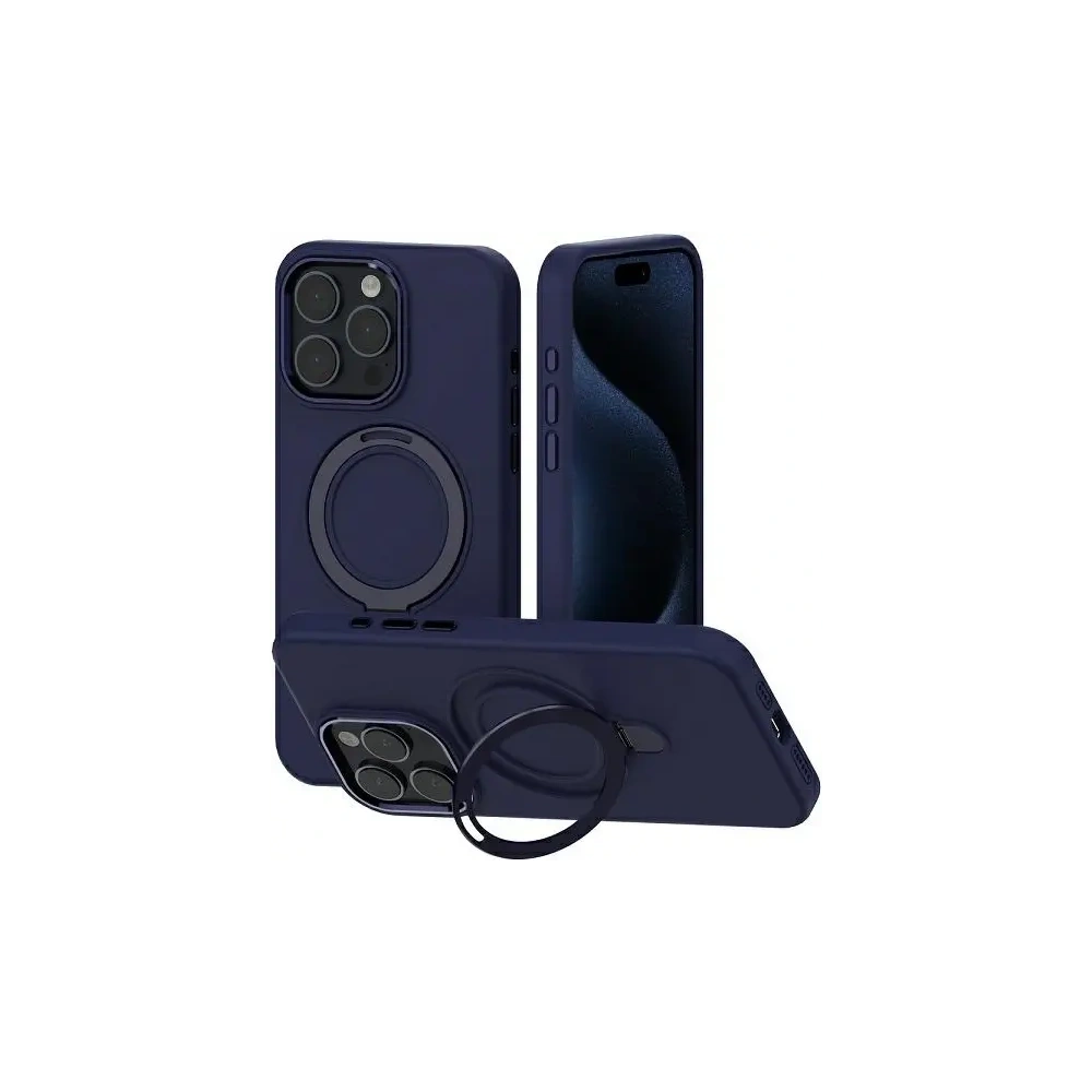 Etui Mercury MagSafe Stand Silicone do Apple iPhone 15 Plus niebieski
