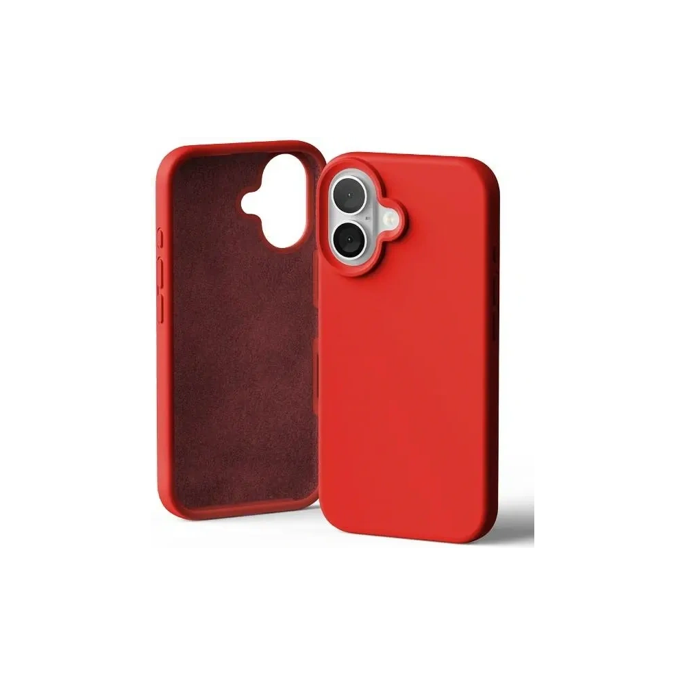 Etui Mercury Silicone do Apple iPhone 16 czerwony
