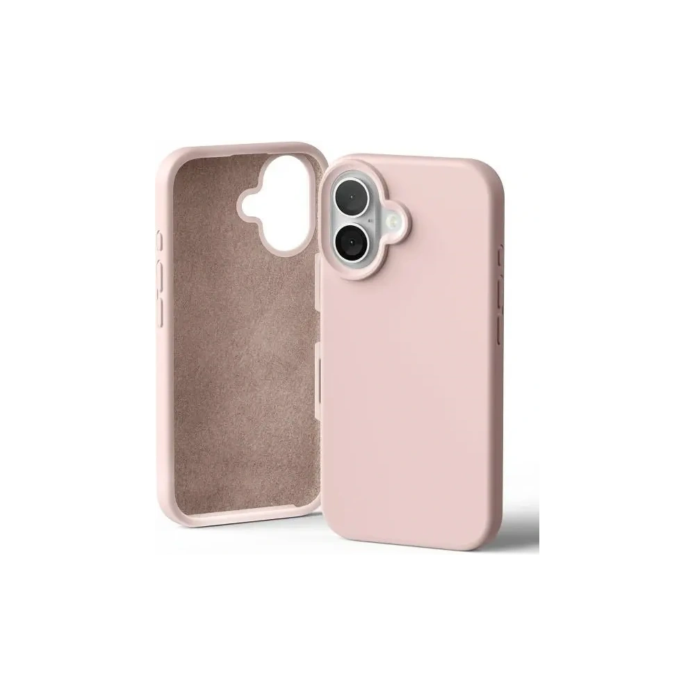 Etui Mercury Silicone do Apple iPhone 16 różowo-piaskowy