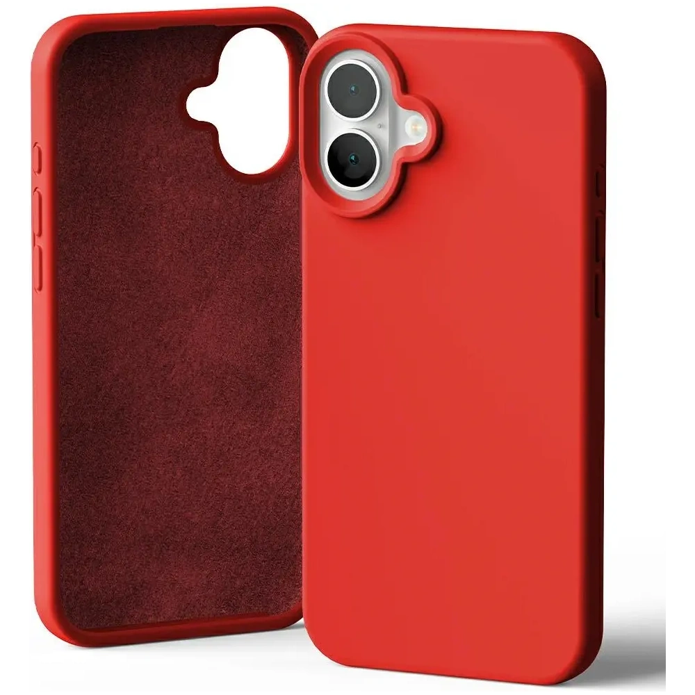 Etui Mercury Silicone do Apple iPhone 16 Plus czerwony