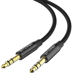 Kabel mini jack 3,5mm AUX Blitzwolf BW-AA1, 1m (czarny)