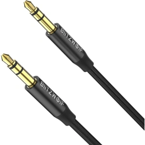 Kabel mini jack 3,5mm AUX Blitzwolf BW-AA1, 1m (czarny)