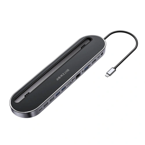 Kup Adaptér 12w1 Blitzwolf BW-TH9 Hub USB-C na 2x USB 3.0 + 2x USB 2.0, VGA, RJ45, 3.5 mm jack, HDMI - BLZ248 - {ean13} - Sklep Home Screen