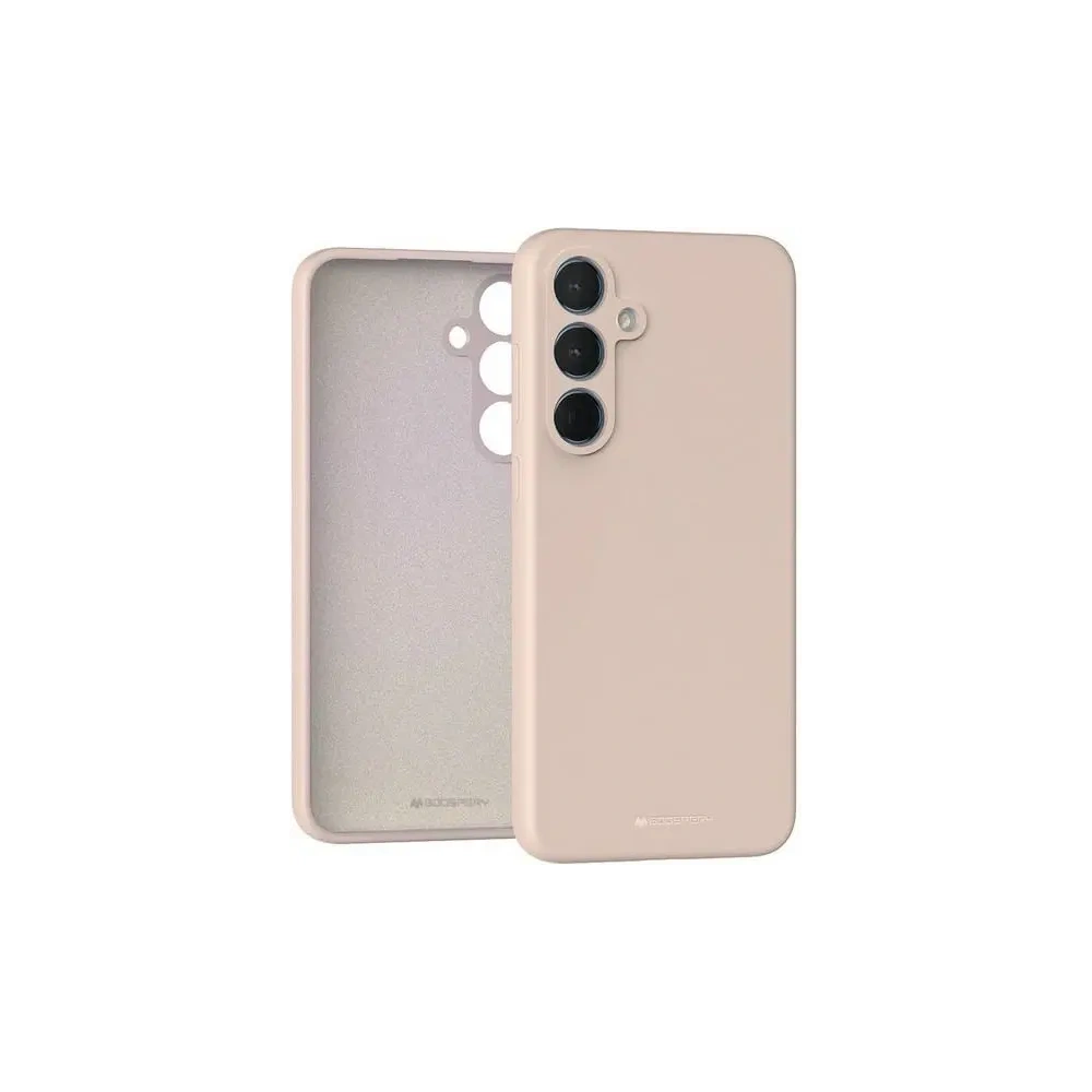 Etui Mercury Silicone do Samsung Galaxy A55 różowo-piaskowy