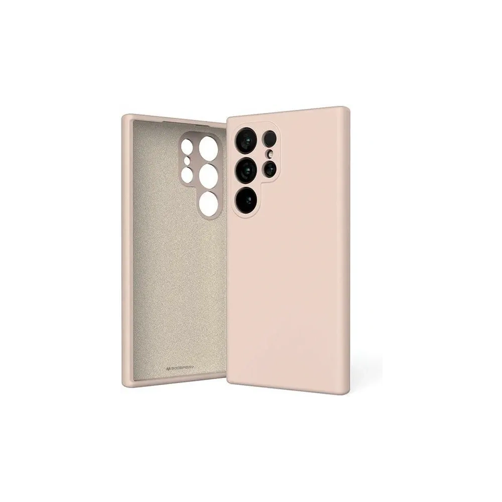 Etui Mercury Silicone do Samsung Galaxy S24 Ultra różowo-piaskowy