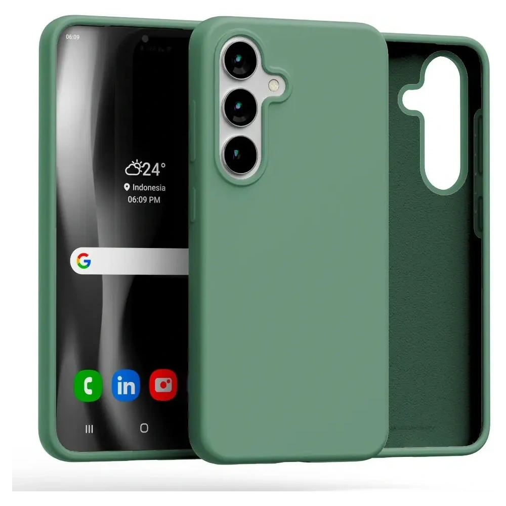 Etui Mercury Silicone do Samsung Galaxy S25 zielony