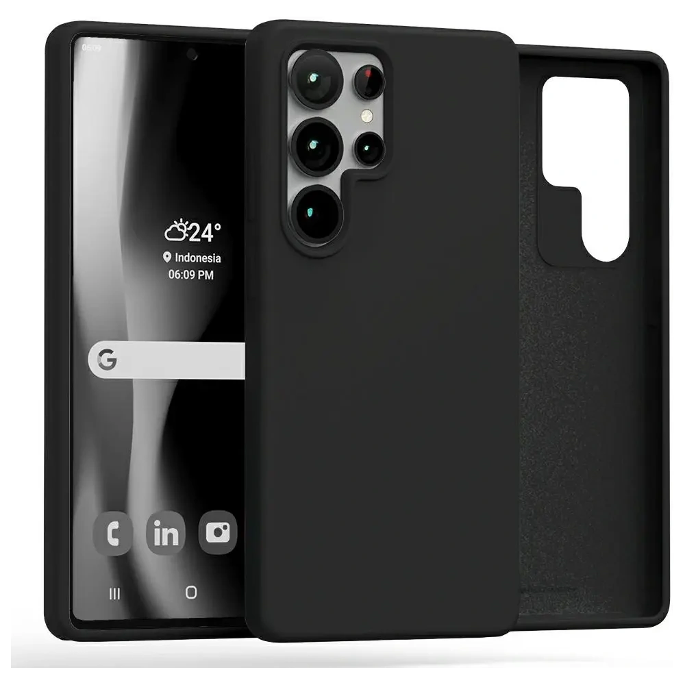 Etui Mercury Silicone do Samsung Galaxy S25 Ultra czarny