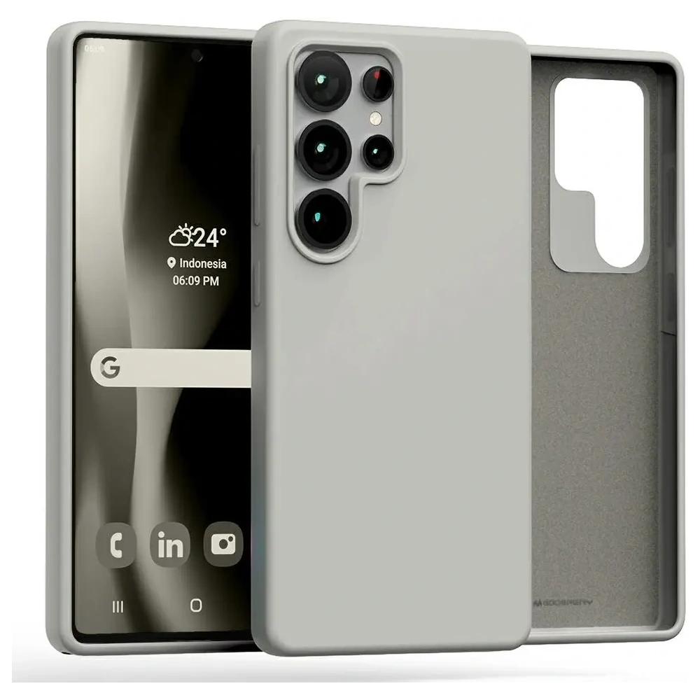 Etui Mercury Silicone do Samsung Galaxy S25 Ultra kamienny