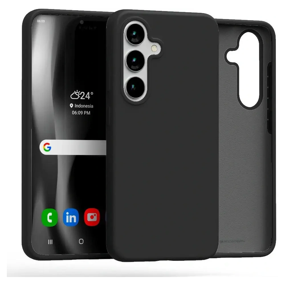 Etui Mercury Silicone do Samsung Galaxy S25+ Plus czarny