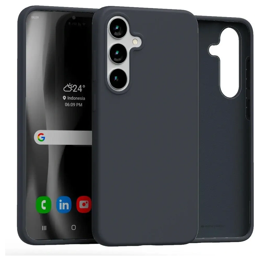 Etui Mercury Silicone do Samsung Galaxy S25+ Plus granatowy