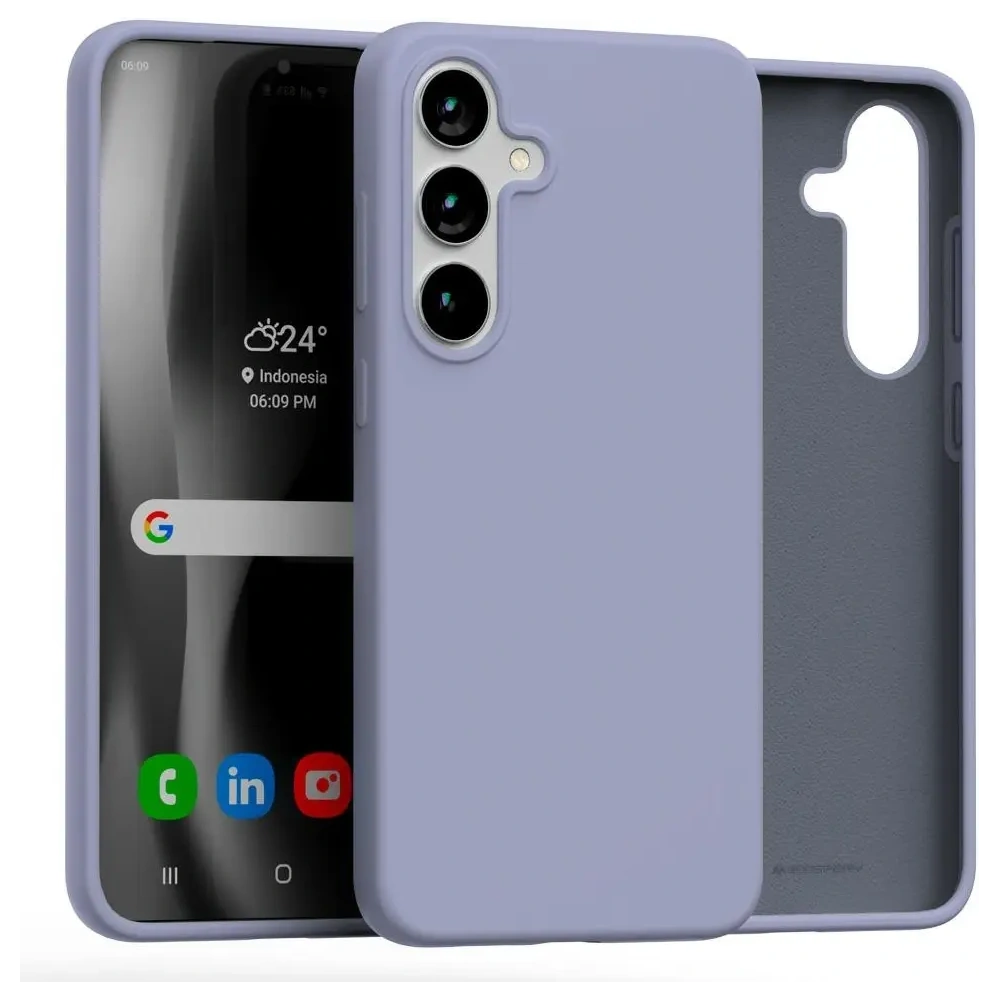Etui Mercury Silicone do Samsung Galaxy S25+ Plus lawendowy